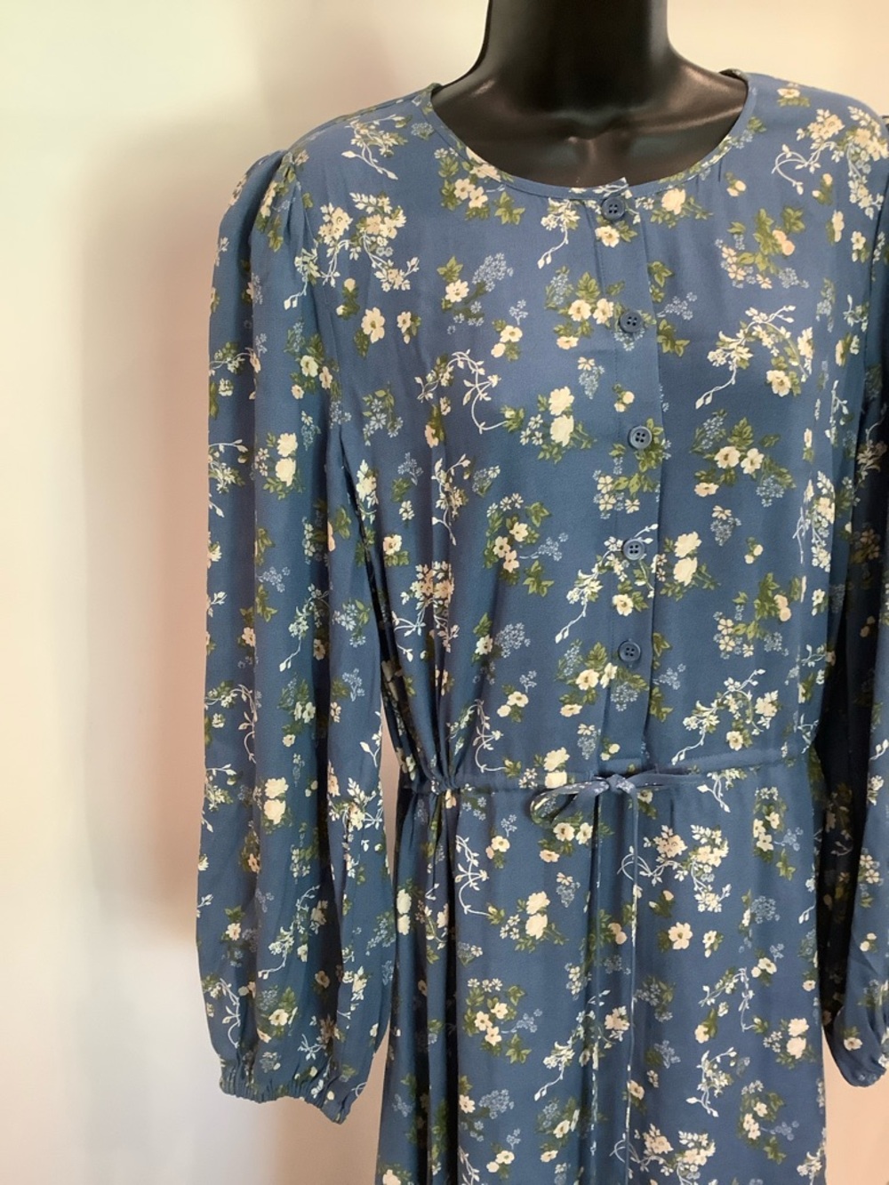 REFORMATION Lisse Midi Dress Avery Blue Floral Print Size 10 - Picture 4 of 14